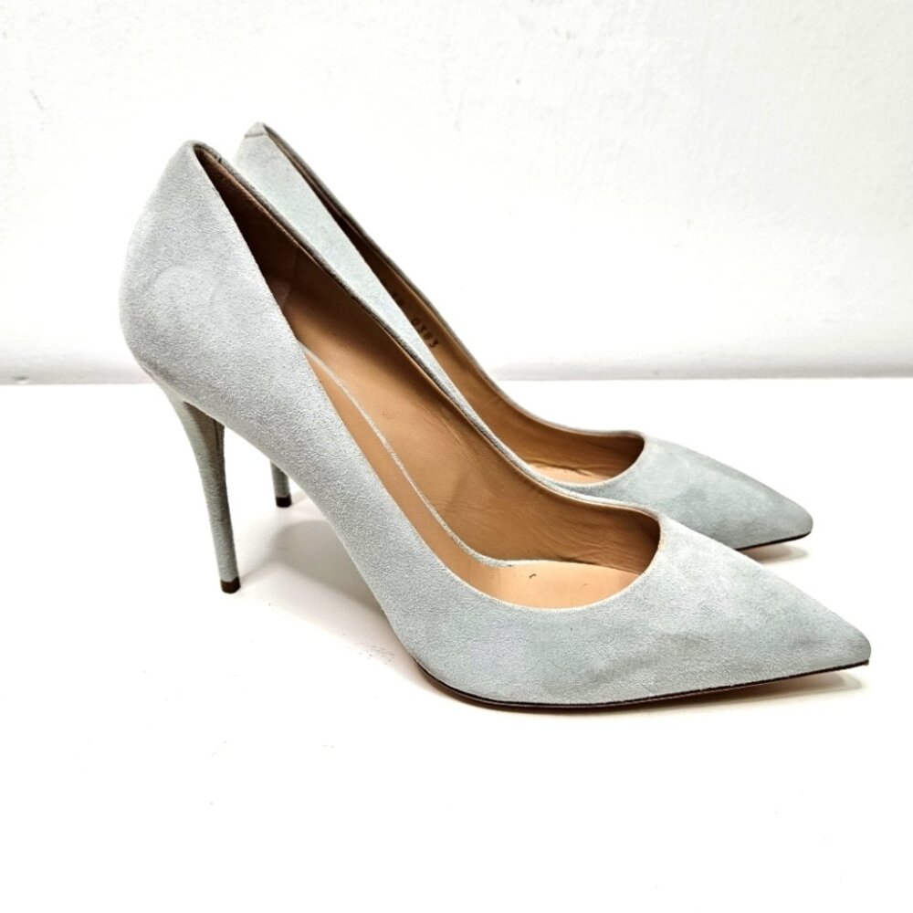 Giuseppe Zanotti Pointy Toe Suede Lucrezia Pumps Sz 7.5 US/ 38 EUR Mint Green